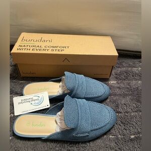 Burudani Denim Blue Loafers/Sandals. Size 5 womens